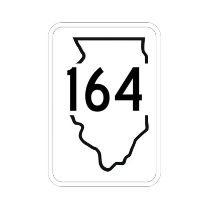 Illinois 164 1950 (Illinois) (Road Sign) STICKER Vinyl Kiss-Cut Decal 6 Inch White - The Sticker Space