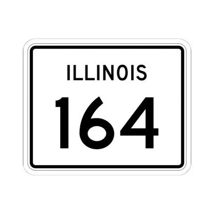 Illinois 164 (Illinois) (Road Sign) STICKER Vinyl Kiss-Cut Decal 6 Inch White - The Sticker Space