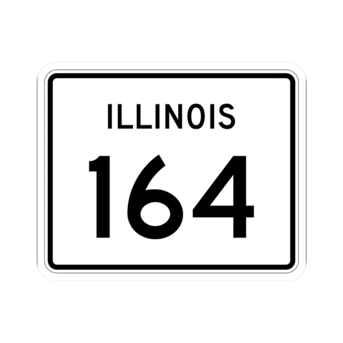 Illinois 164 (Illinois) (Road Sign) STICKER Vinyl Kiss-Cut Decal - The Sticker Space