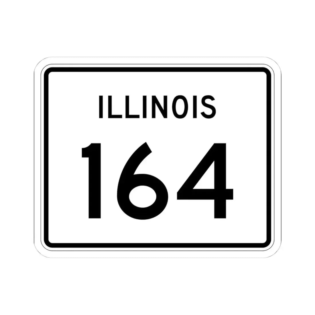 Illinois 164 (Illinois) (Road Sign) STICKER Vinyl Kiss-Cut Decal - The Sticker Space
