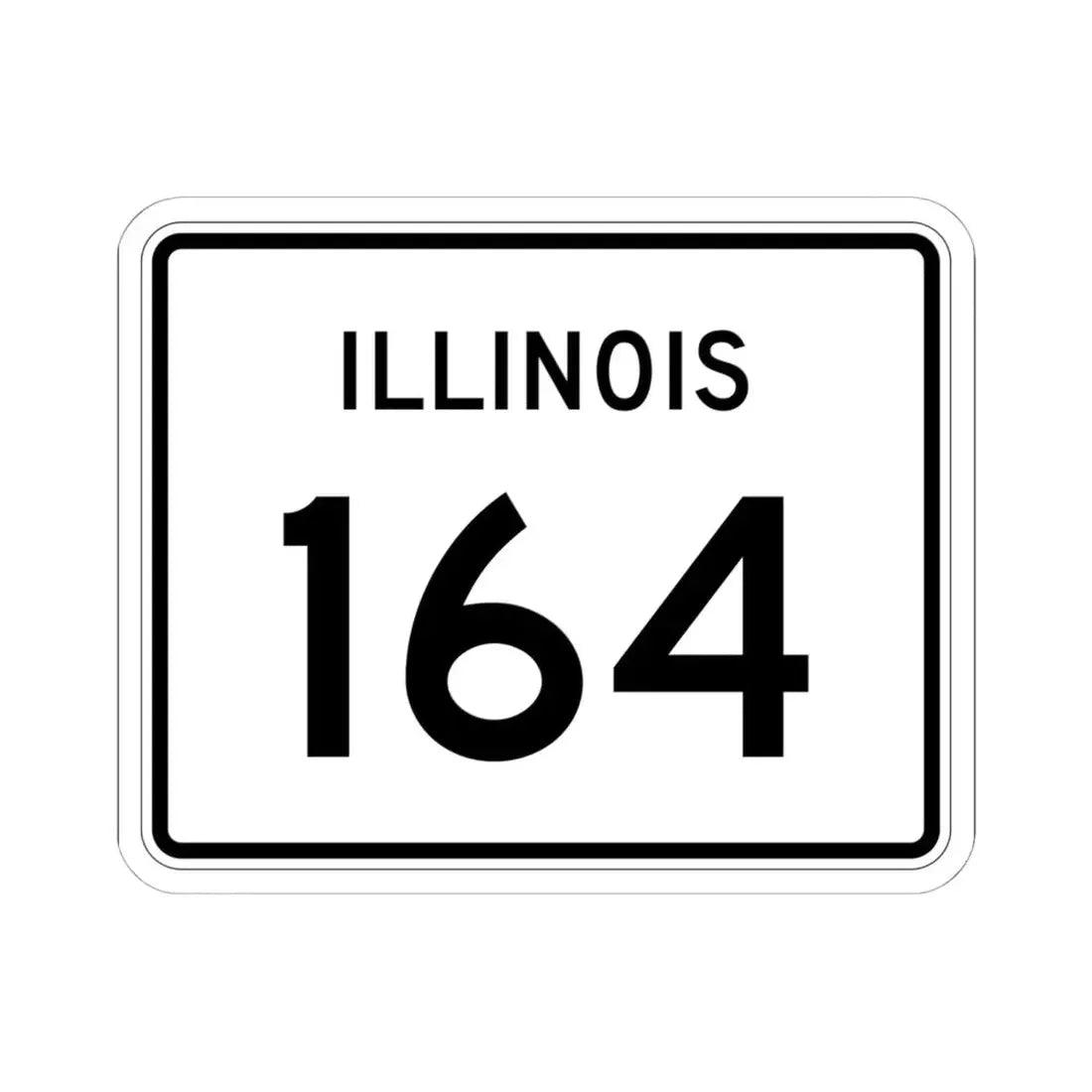 Illinois 164 (Illinois) (Road Sign) STICKER Vinyl Kiss-Cut Decal - The Sticker Space