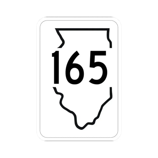 Illinois 165 1950 (Illinois) (Road Sign) STICKER Vinyl Kiss-Cut Decal 2 Inch White - The Sticker Space