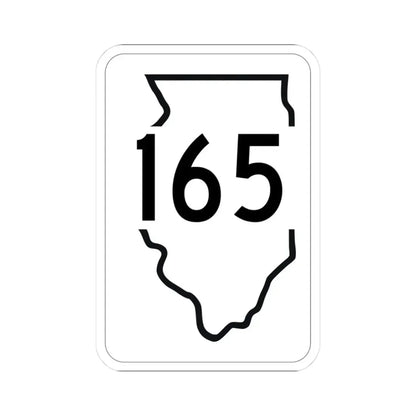 Illinois 165 1950 (Illinois) (Road Sign) STICKER Vinyl Kiss-Cut Decal 3 Inch White - The Sticker Space
