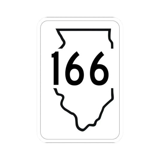 Illinois 166 1950 (Illinois) (Road Sign) STICKER Vinyl Kiss-Cut Decal 2 Inch White - The Sticker Space