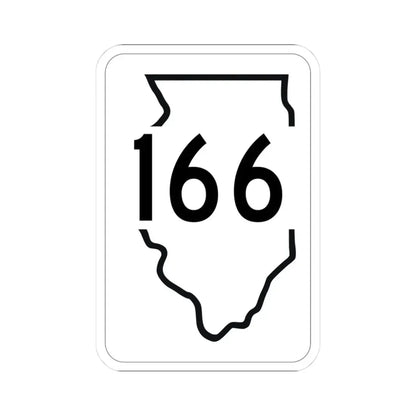 Illinois 166 1950 (Illinois) (Road Sign) STICKER Vinyl Kiss-Cut Decal 3 Inch White - The Sticker Space