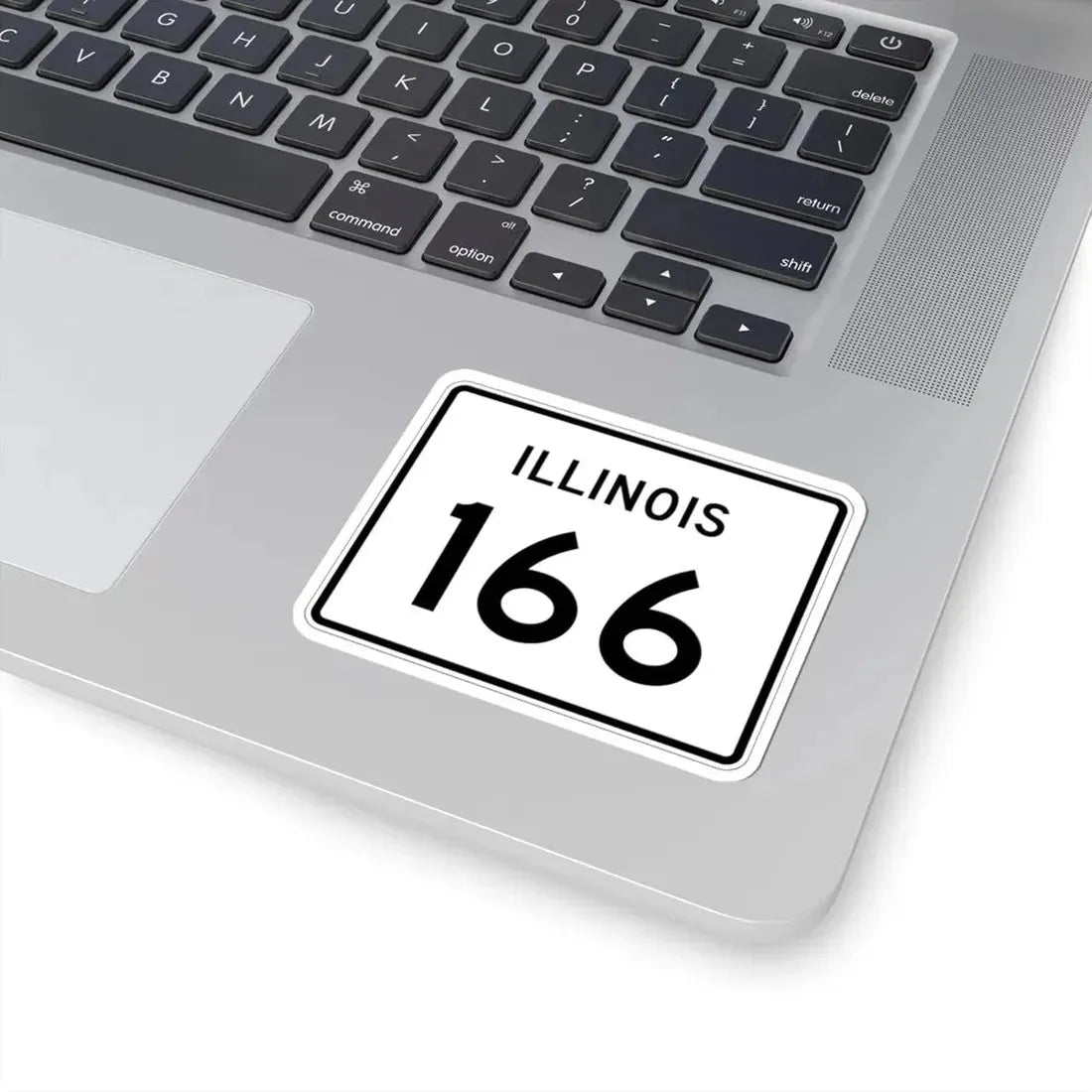 Illinois 166 (Illinois) (Road Sign) STICKER Vinyl Kiss-Cut Decal - The Sticker Space