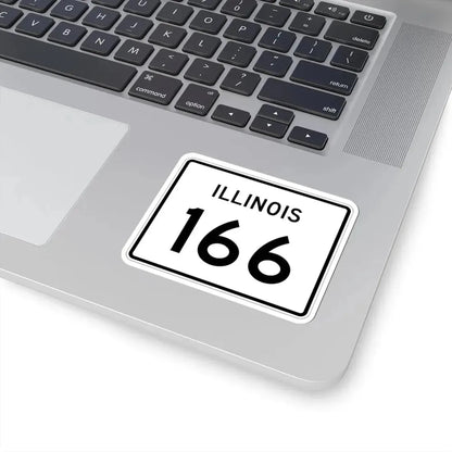 Illinois 166 (Illinois) (Road Sign) STICKER Vinyl Kiss-Cut Decal - The Sticker Space