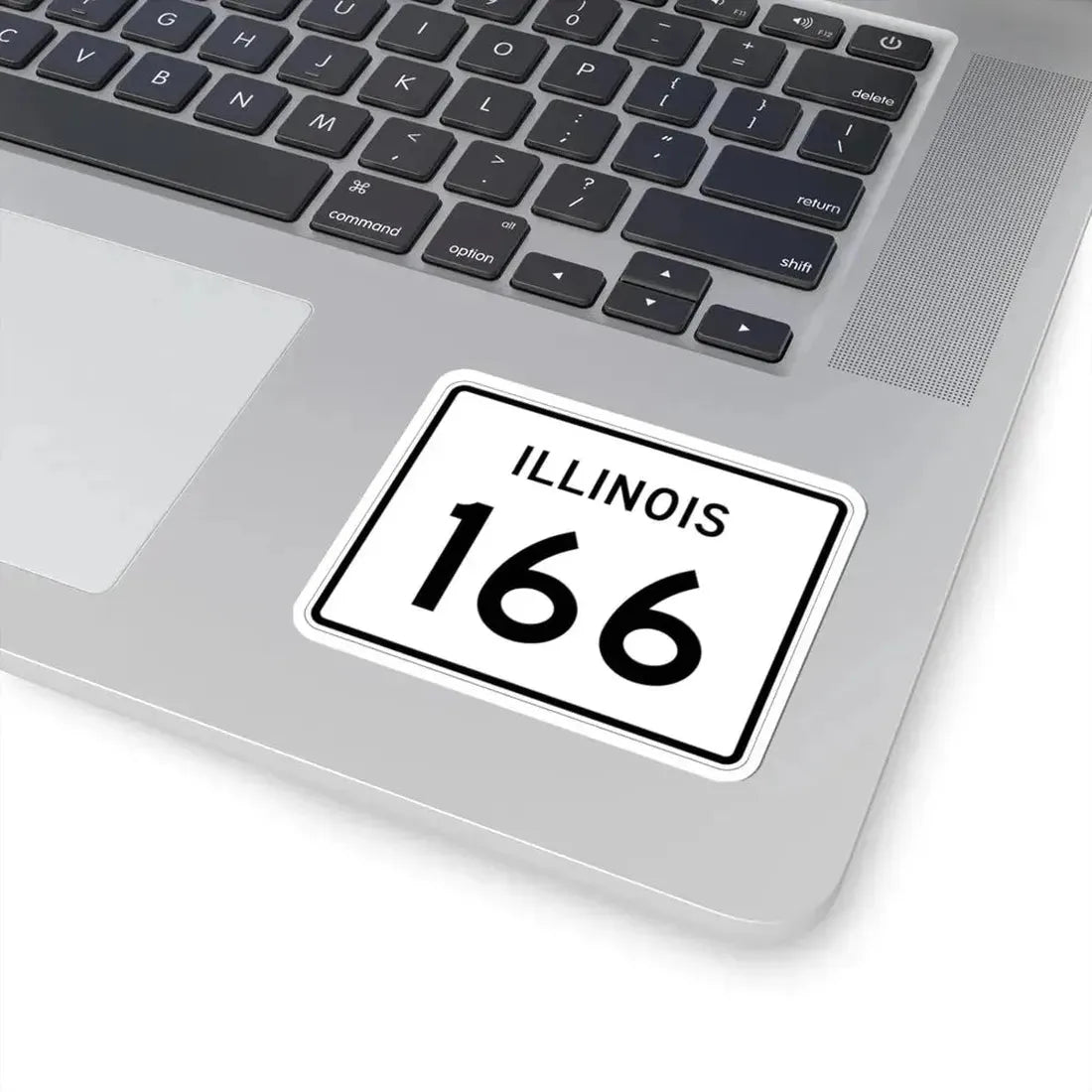 Illinois 166 (Illinois) (Road Sign) STICKER Vinyl Kiss-Cut Decal - The Sticker Space
