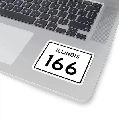 Illinois 166 (Illinois) (Road Sign) STICKER Vinyl Kiss-Cut Decal - The Sticker Space