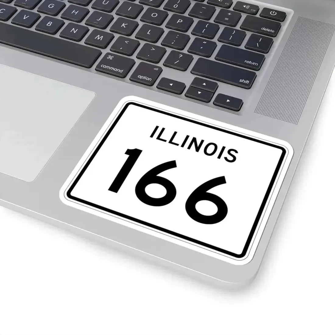 Illinois 166 (Illinois) (Road Sign) STICKER Vinyl Kiss-Cut Decal - The Sticker Space