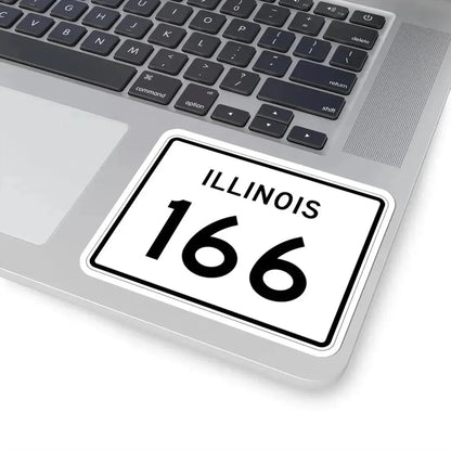 Illinois 166 (Illinois) (Road Sign) STICKER Vinyl Kiss-Cut Decal - The Sticker Space