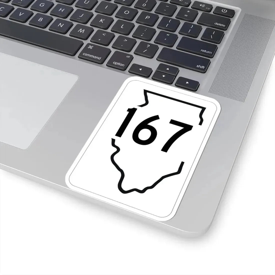 Illinois 167 1950 (Illinois) (Road Sign) STICKER Vinyl Kiss-Cut Decal - The Sticker Space