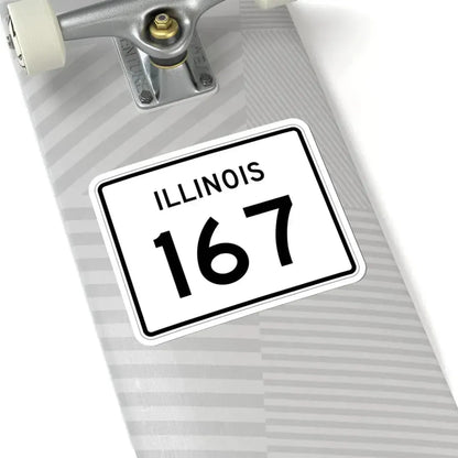 Illinois 167 (Illinois) (Road Sign) STICKER Vinyl Kiss-Cut Decal - The Sticker Space