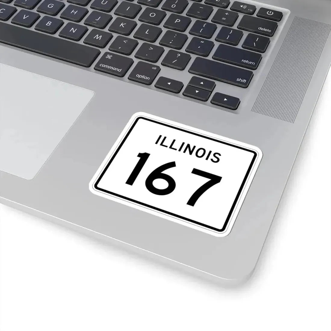 Illinois 167 (Illinois) (Road Sign) STICKER Vinyl Kiss-Cut Decal - The Sticker Space