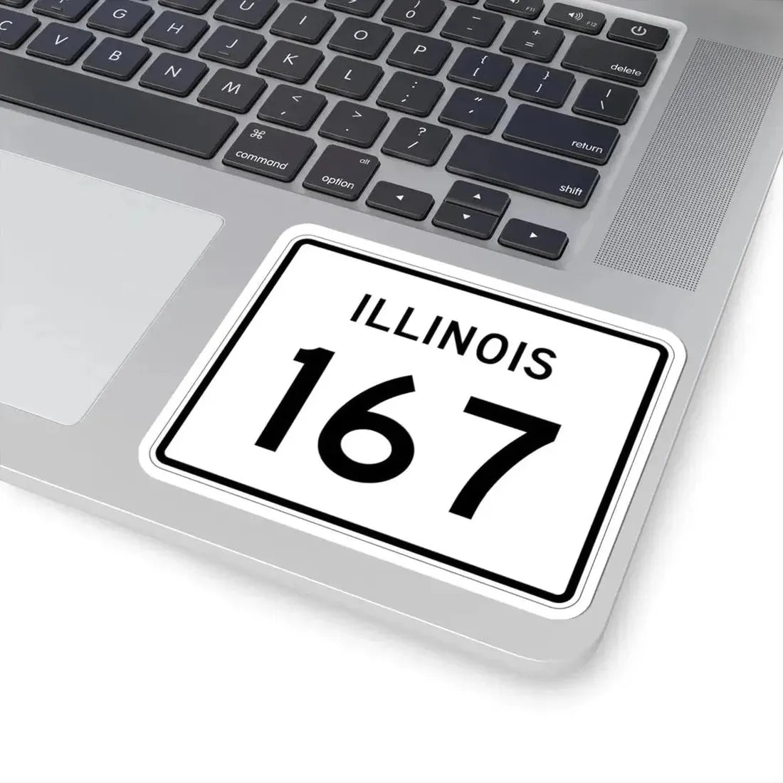 Illinois 167 (Illinois) (Road Sign) STICKER Vinyl Kiss-Cut Decal - The Sticker Space