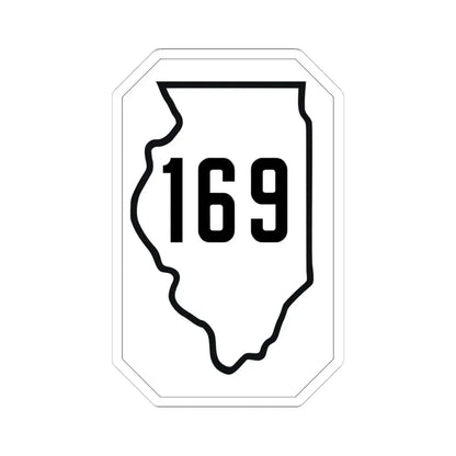 Illinois 169 1926 (Illinois) (Road Sign) STICKER Vinyl Kiss-Cut Decal 4 Inch White - The Sticker Space