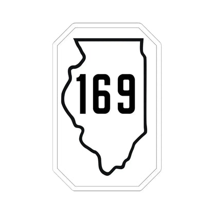 Illinois 169 1926 (Illinois) (Road Sign) STICKER Vinyl Kiss-Cut Decal 6 Inch White - The Sticker Space