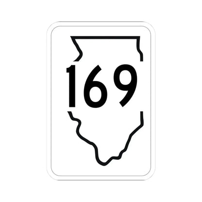 Illinois 169 1950 (Illinois) (Road Sign) STICKER Vinyl Kiss-Cut Decal 3 Inch White - The Sticker Space