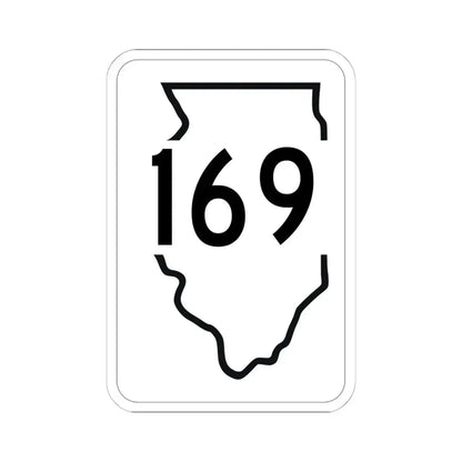 Illinois 169 1950 (Illinois) (Road Sign) STICKER Vinyl Kiss-Cut Decal 6 Inch White - The Sticker Space