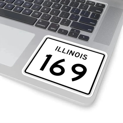Illinois 169 (Illinois) (Road Sign) STICKER Vinyl Kiss-Cut Decal - The Sticker Space