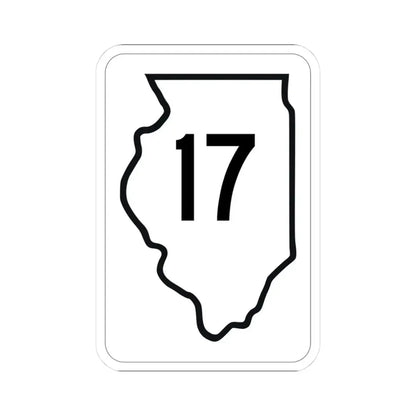 Illinois 17 1950 (Illinois) (Road Sign) STICKER Vinyl Kiss-Cut Decal 3 Inch White - The Sticker Space