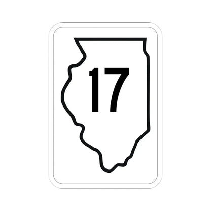 Illinois 17 1950 (Illinois) (Road Sign) STICKER Vinyl Kiss-Cut Decal 4 Inch White - The Sticker Space