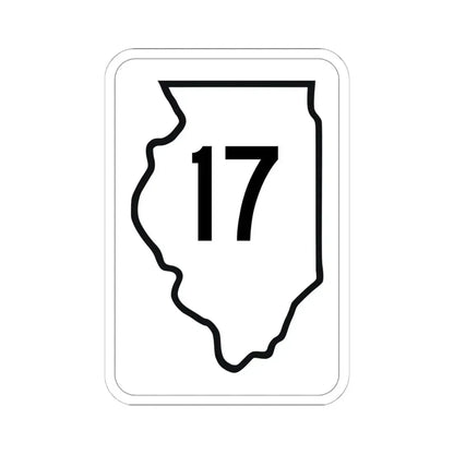 Illinois 17 1950 (Illinois) (Road Sign) STICKER Vinyl Kiss-Cut Decal 6 Inch White - The Sticker Space