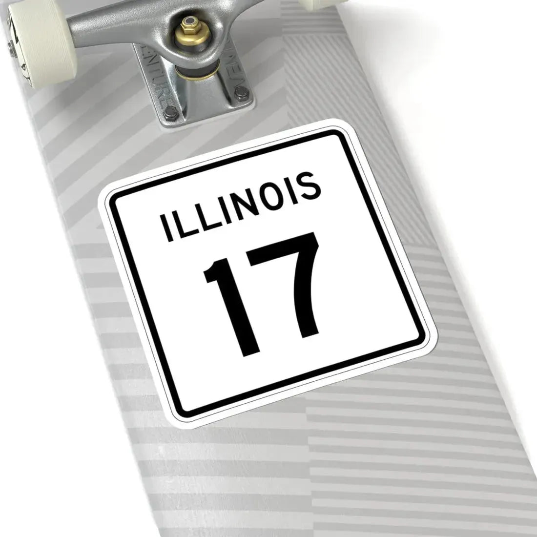Illinois 17 (Illinois) (Road Sign) STICKER Vinyl Kiss-Cut Decal - The Sticker Space