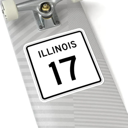 Illinois 17 (Illinois) (Road Sign) STICKER Vinyl Kiss-Cut Decal - The Sticker Space