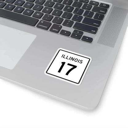 Illinois 17 (Illinois) (Road Sign) STICKER Vinyl Kiss-Cut Decal - The Sticker Space