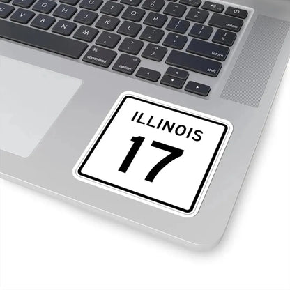 Illinois 17 (Illinois) (Road Sign) STICKER Vinyl Kiss-Cut Decal - The Sticker Space