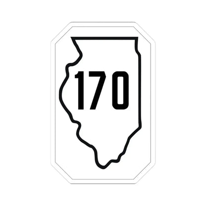 Illinois 170 1926 (Illinois) (Road Sign) STICKER Vinyl Kiss-Cut Decal 3 Inch White - The Sticker Space