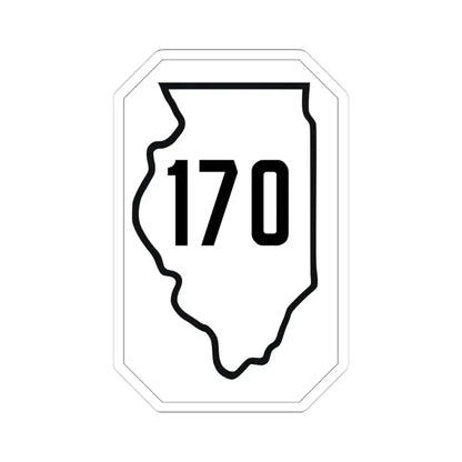 Illinois 170 1926 (Illinois) (Road Sign) STICKER Vinyl Kiss-Cut Decal 4 Inch White - The Sticker Space