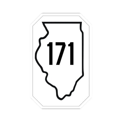 Illinois 171 1926 (Illinois) (Road Sign) STICKER Vinyl Kiss-Cut Decal 2 Inch White - The Sticker Space