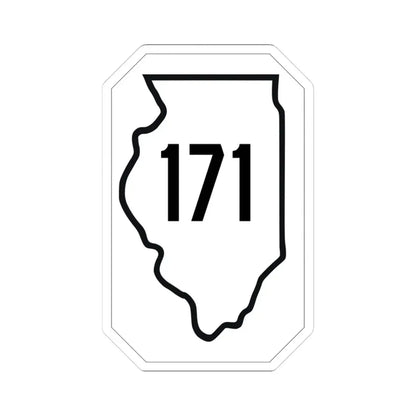 Illinois 171 1926 (Illinois) (Road Sign) STICKER Vinyl Kiss-Cut Decal 3 Inch White - The Sticker Space