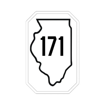 Illinois 171 1926 (Illinois) (Road Sign) STICKER Vinyl Kiss-Cut Decal 6 Inch White - The Sticker Space