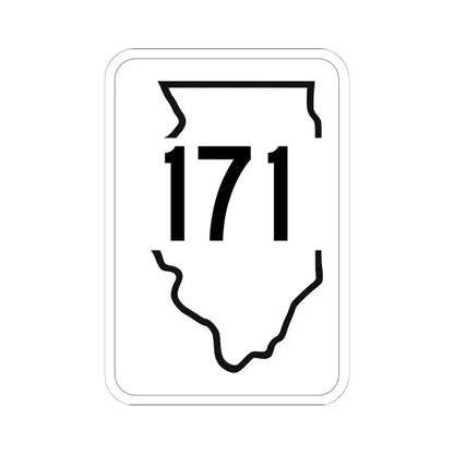 Illinois 171 1950 (Illinois) (Road Sign) STICKER Vinyl Kiss-Cut Decal 6 Inch White - The Sticker Space