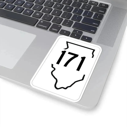 Illinois 171 1950 (Illinois) (Road Sign) STICKER Vinyl Kiss-Cut Decal - The Sticker Space