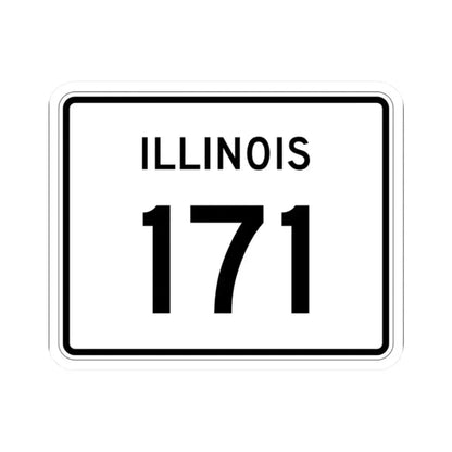 Illinois 171 (Illinois) (Road Sign) STICKER Vinyl Kiss-Cut Decal 2 Inch White - The Sticker Space