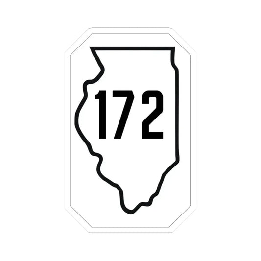 Illinois 172 1926 (Illinois) (Road Sign) STICKER Vinyl Kiss-Cut Decal 2 Inch White - The Sticker Space