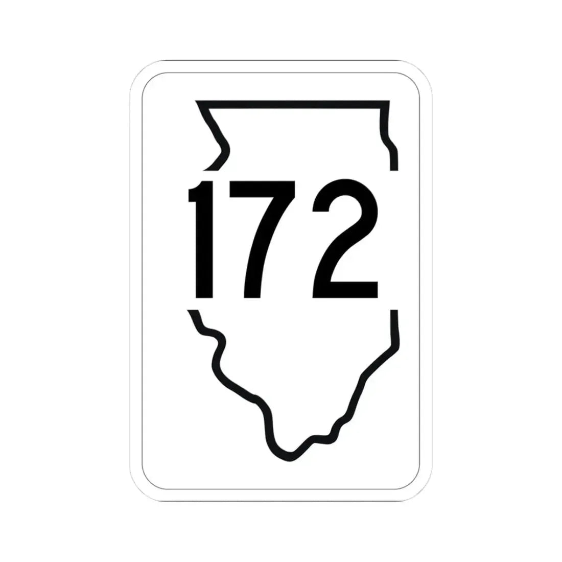 Illinois 172 1950 (Illinois) (Road Sign) STICKER Vinyl Kiss-Cut Decal - The Sticker Space