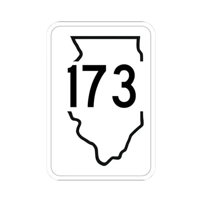 Illinois 173 1950 (Illinois) (Road Sign) STICKER Vinyl Kiss-Cut Decal 3 Inch White - The Sticker Space