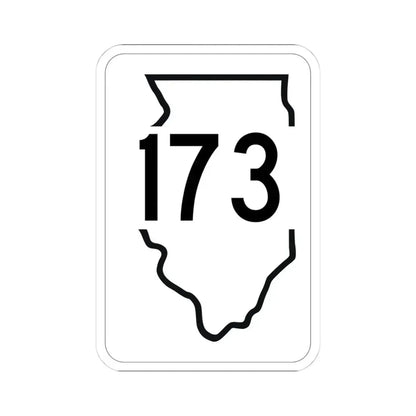 Illinois 173 1950 (Illinois) (Road Sign) STICKER Vinyl Kiss-Cut Decal 4 Inch White - The Sticker Space