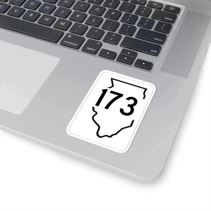 Illinois 173 1950 (Illinois) (Road Sign) STICKER Vinyl Kiss-Cut Decal - The Sticker Space