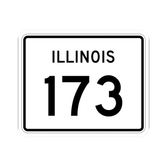 Illinois 173 (Illinois) (Road Sign) STICKER Vinyl Kiss-Cut Decal 2 Inch White - The Sticker Space
