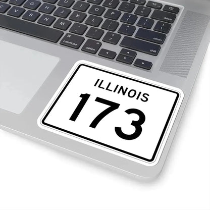 Illinois 173 (Illinois) (Road Sign) STICKER Vinyl Kiss-Cut Decal - The Sticker Space