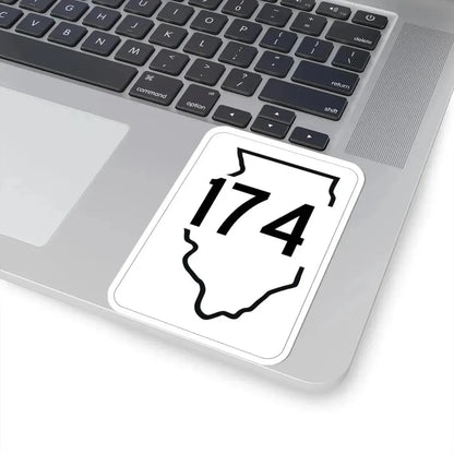 Illinois 174 1950 (Illinois) (Road Sign) STICKER Vinyl Kiss-Cut Decal - The Sticker Space