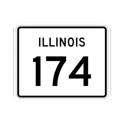 Illinois 174 (Illinois) (Road Sign) STICKER Vinyl Kiss-Cut Decal 2 Inch White - The Sticker Space