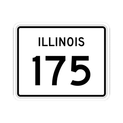 Illinois 175 (Illinois) (Road Sign) STICKER Vinyl Kiss-Cut Decal 3 Inch White - The Sticker Space