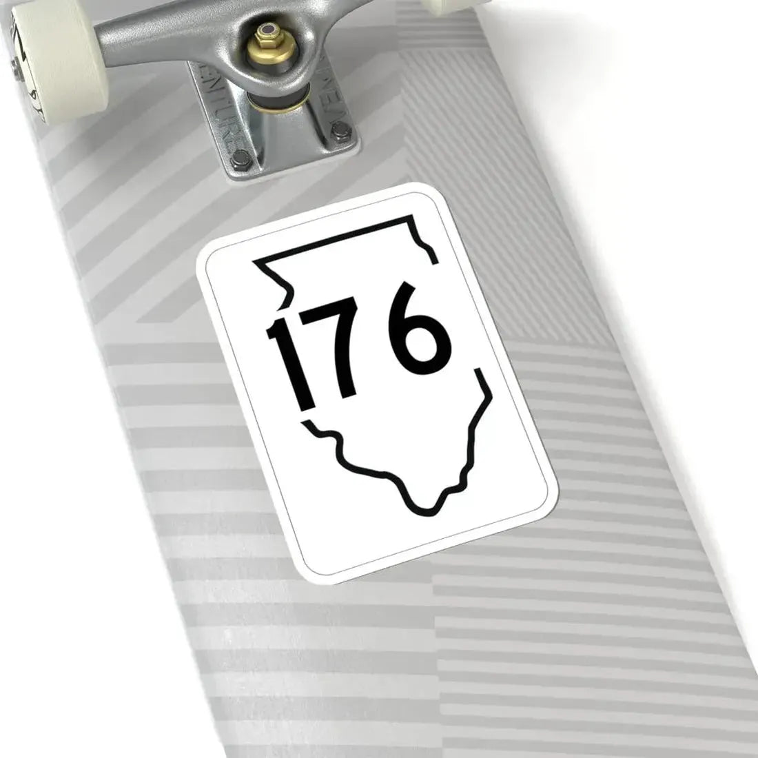 Illinois 176 1950 (Illinois) (Road Sign) STICKER Vinyl Kiss-Cut Decal - The Sticker Space